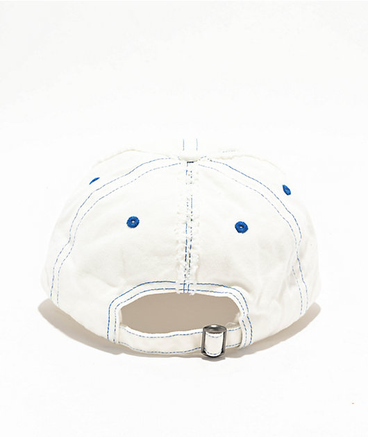Ninth Hall Cypress Distressed White Strapback Hat