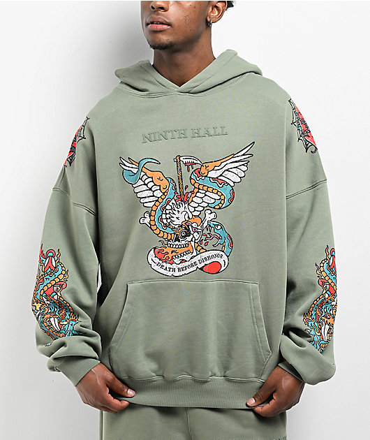 Ninth Hall Death Before Dishonor Green Hoodie | Zumiez