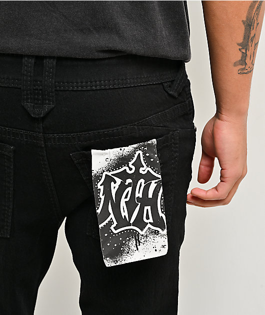 Ninth Hall Destroy Black Wash Skinny Jeans