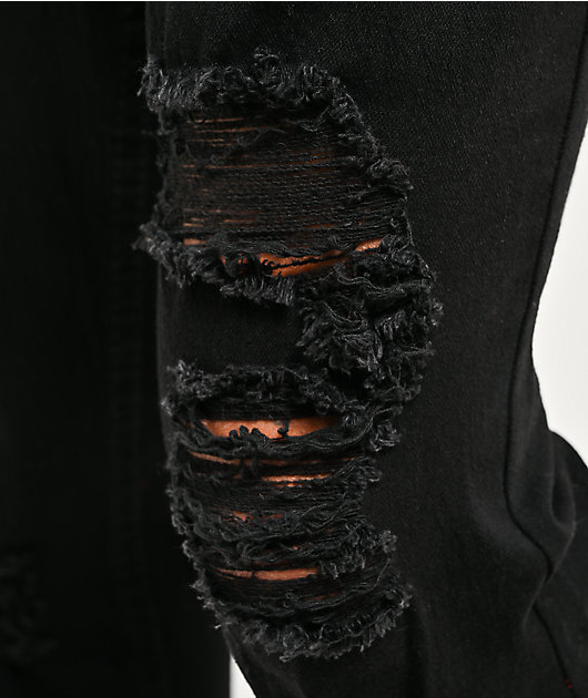 Ninth Hall Destroy Black Wash Skinny Jeans