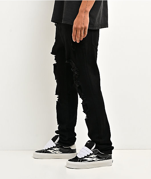 Ninth Hall Destroy Black Wash Skinny Jeans