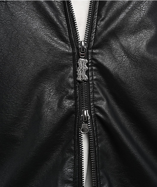 Ninth Hall Dismantle Studded Black Bomber Jacket | Zumiez