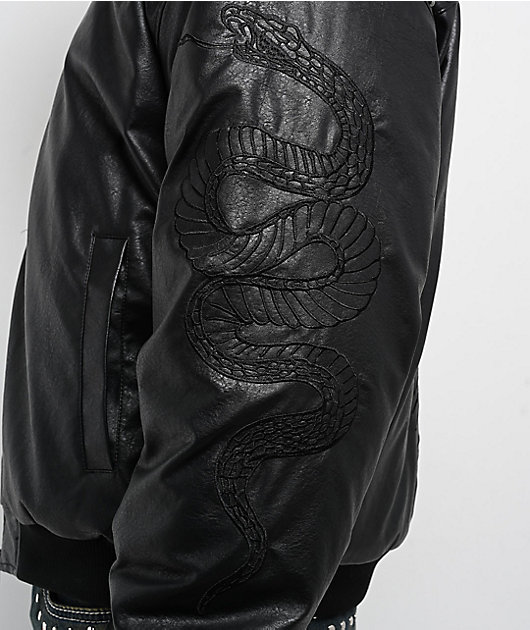 Ninth Hall Dismantle Studded Black Bomber Jacket | Zumiez