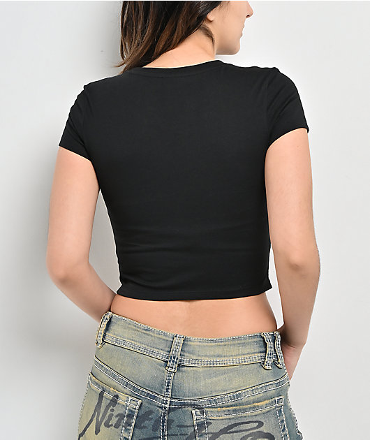 Ninth Hall Divine Conflict Black Crop T-Shirt