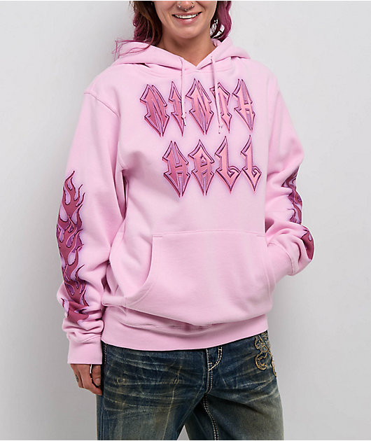 Ninth Hall Dog Tag Pink Hoodie | Zumiez