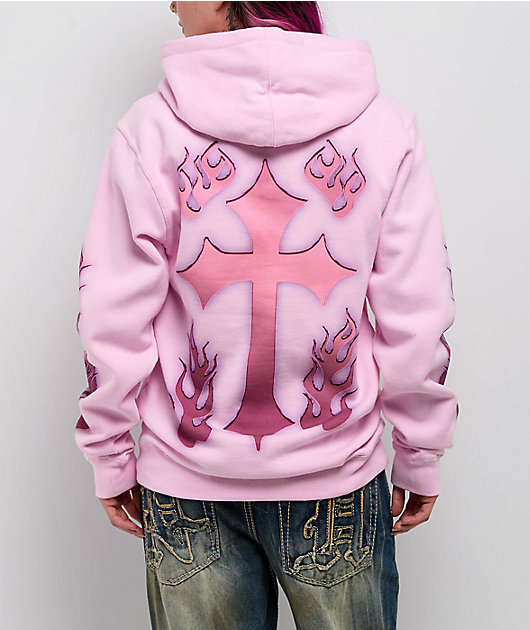 Ninth Hall Dog Tag Pink Hoodie | Zumiez
