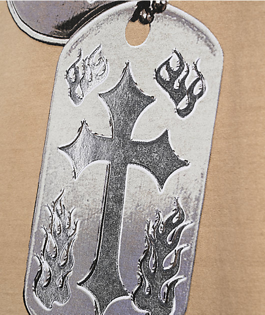 Ninth Hall Dog Tags Vintage Sand T-Shirt