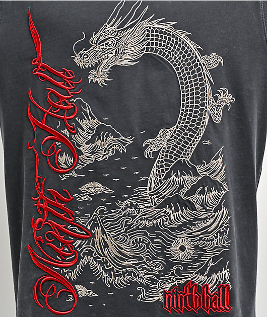 Ninth Hall Dragon Mountain Charcoal Wash T-Shirt