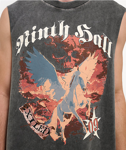 Ninth Hall Dreamer Grey Wash Boxy Tank Top