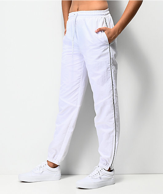 Hall pantalones de chándal blancos y reflectantes