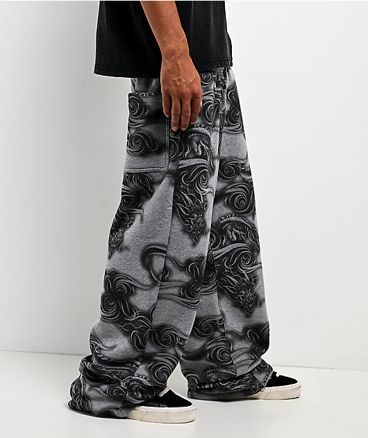 Ninth Hall Etched Grey Baggy Sweatpants