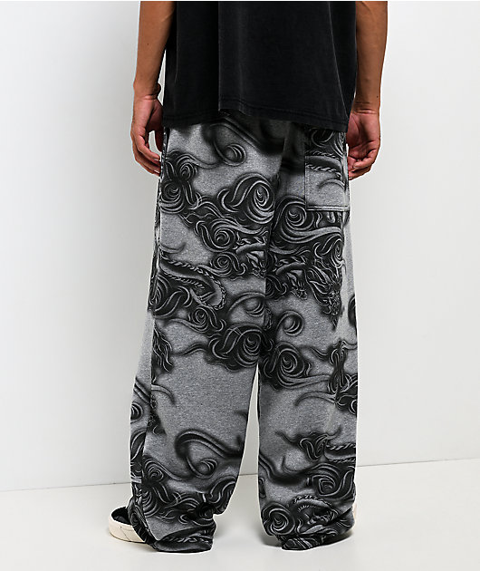 Ninth Hall Etched Grey Baggy Sweatpants