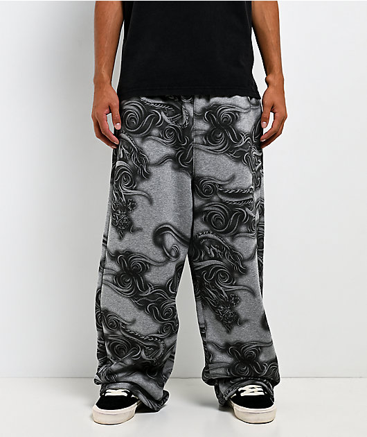 Ninth Hall Etched Grey Baggy Sweatpants