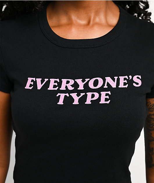 Ninth Hall Everyone's Type Black Crop T-Shirt