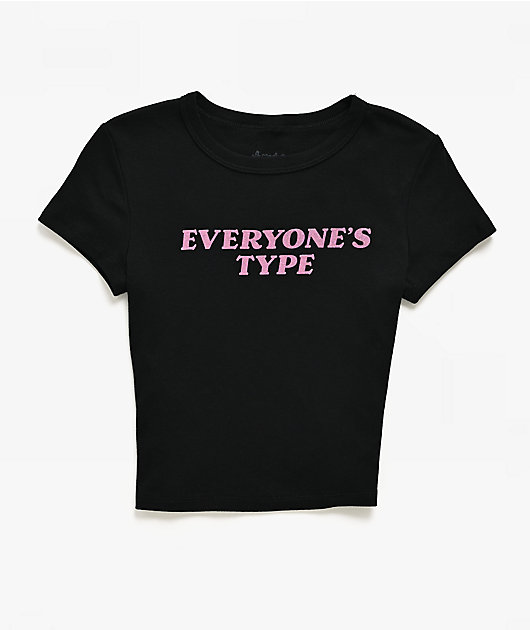Ninth Hall Everyone's Type Black Crop T-Shirt