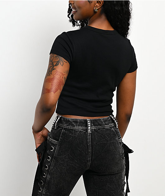 Ninth Hall Everyone's Type Black Crop T-Shirt