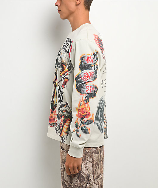 Ninth Hall Everything Is Fine Off White Long Sleeve T-Shirt