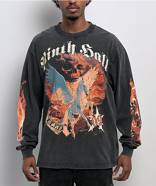 Ninth Hall Exiled Vintage Black Long Sleeve T-Shirt | Zumiez