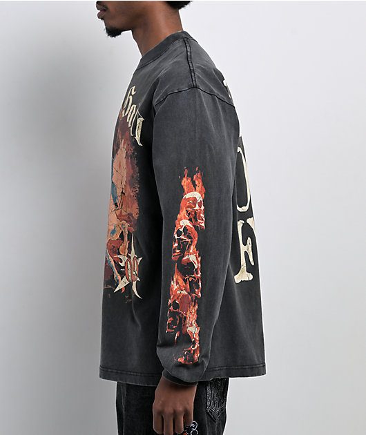 Ninth Hall Exiled Vintage Black Long Sleeve T-Shirt | Zumiez