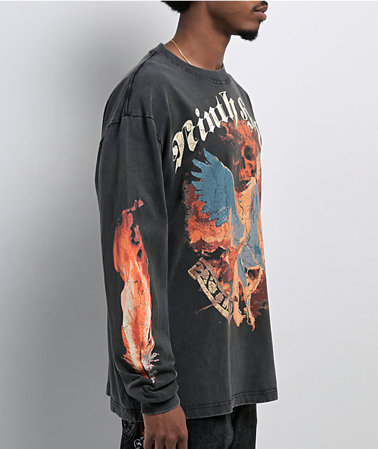 Ninth Hall Exiled Vintage Black Long Sleeve T-Shirt | Zumiez