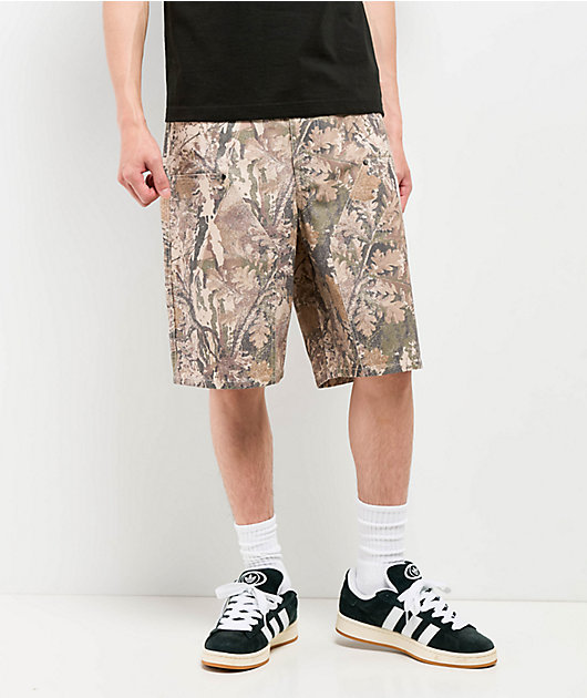 Ninth Hall Faded Camo Double Knee Loose Carpenter Shorts | Zumiez