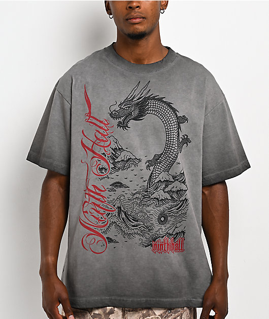 Ninth Hall Fallacy Charcoal Grey Wash T-Shirt