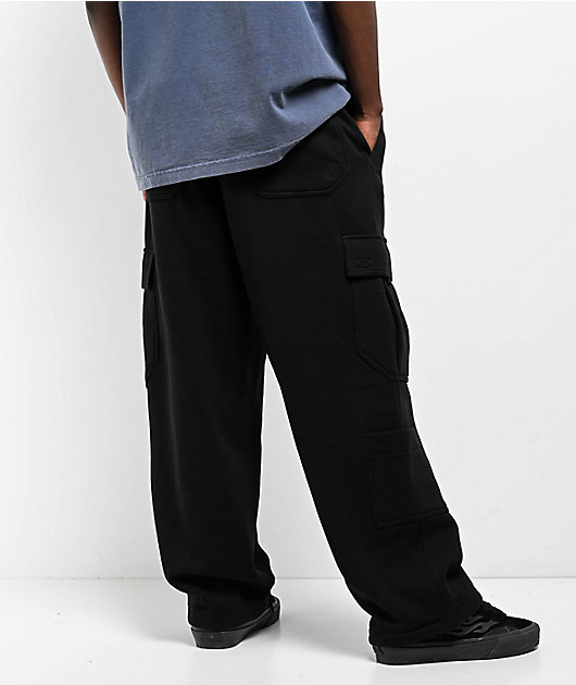 Ninth Hall Fast Lane Black Baggy Cargo Sweatpants