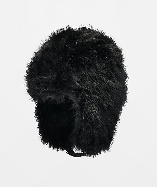 Ninth Hall Faux-Fur Black Trapper Hat