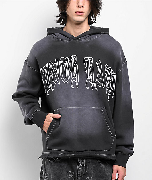 Ninth Hall Fein Black Wash Hoodie | Zumiez
