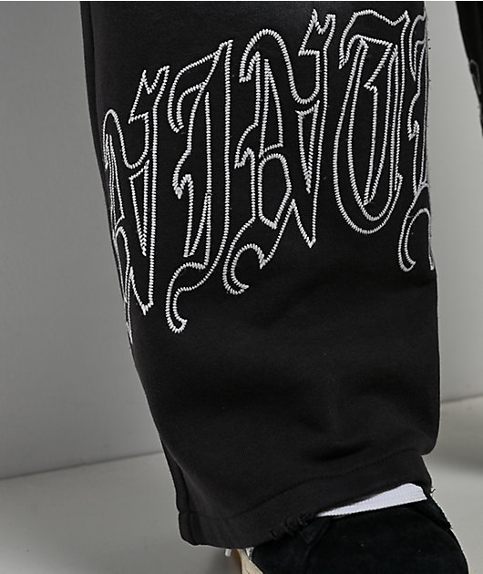 Ninth Hall Fien Black Wash Baggy Sweatpants | Zumiez