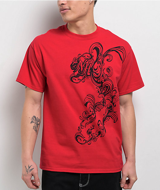 Ninth Hall Filigree Red T-Shirt | Zumiez