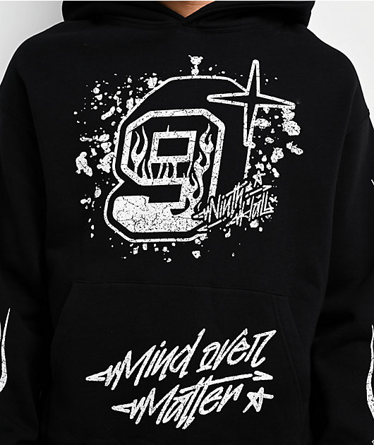 Ninth Hall Flame Black Boxy Hoodie | Zumiez