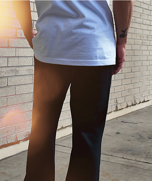 Ninth Hall Flame Black Stacked Flare Sweatpants | Zumiez