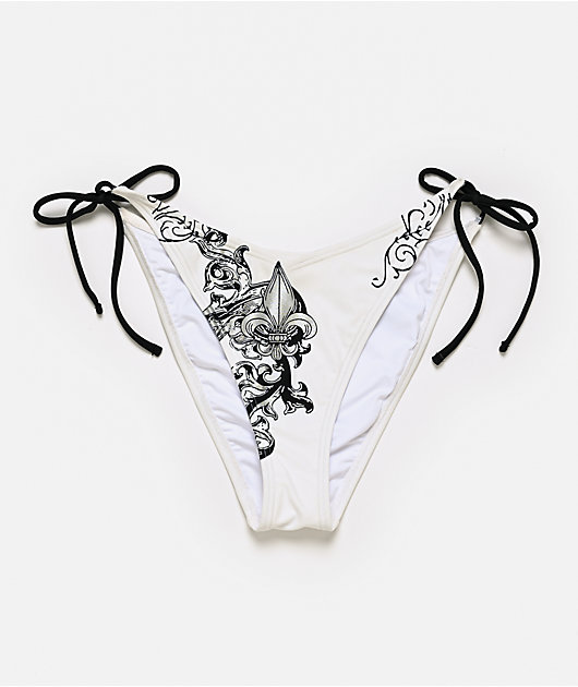 Ninth Hall Fleur White High Waist Bikini Bottom