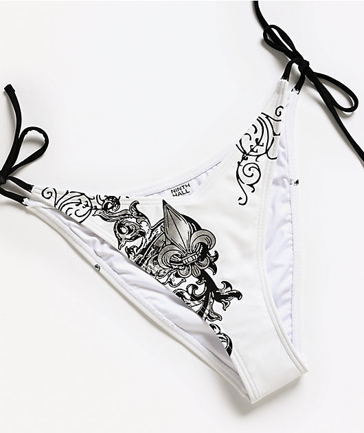 Ninth Hall Fleur White High Waist Bikini Bottom