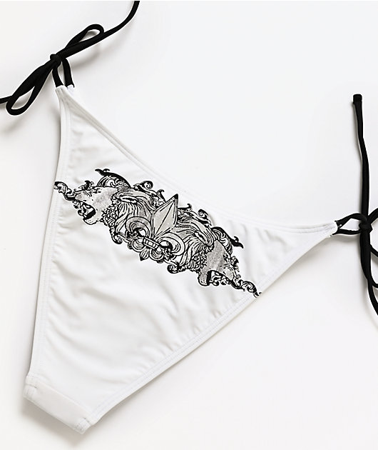 Ninth Hall Fleur White High Waist Bikini Bottom