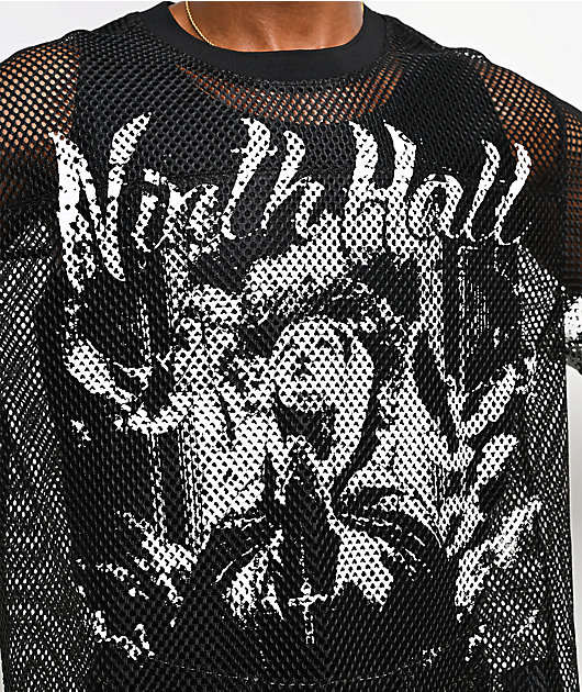 Ninth Hall Flock Black Crop Football Jersey
