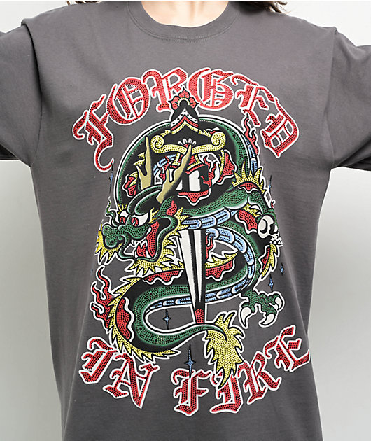 Ninth Hall Forged In Fire Charcoal T-Shirt | Zumiez
