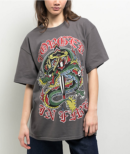 Ninth Hall Forged In Fire Charcoal T-Shirt | Zumiez