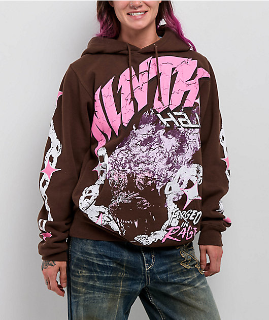 ボトムス hink Ninth Hall Forged In Rage Brown Hoodie | Zumiez