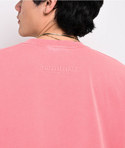 oversized pink long sleeve shirt
