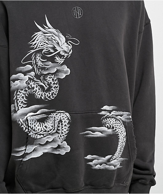 Ninth Hall Fundamentals Airbrushed Dragon Black Hoodie | Zumiez