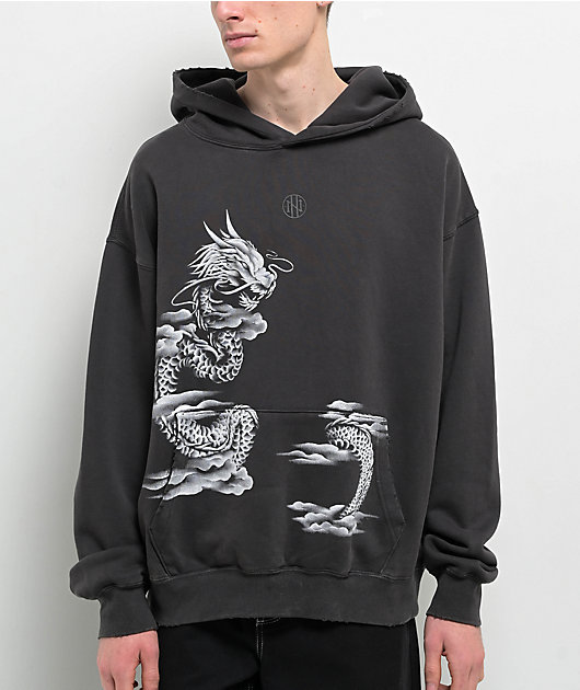 Ninth Hall Fundamentals Airbrushed Dragon Black Hoodie