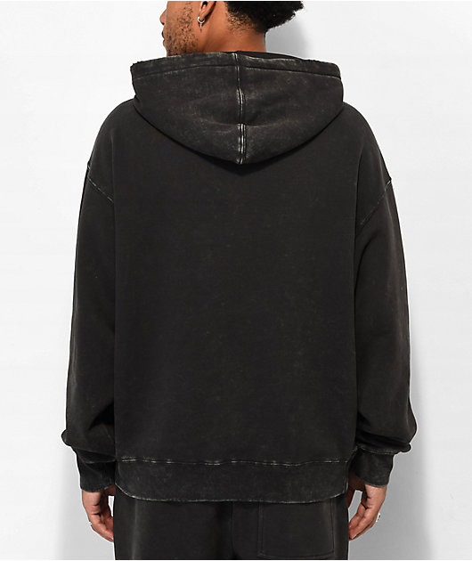 Ninth Hall Fundamentals Ash Wash Distressed Boxy Hoodie