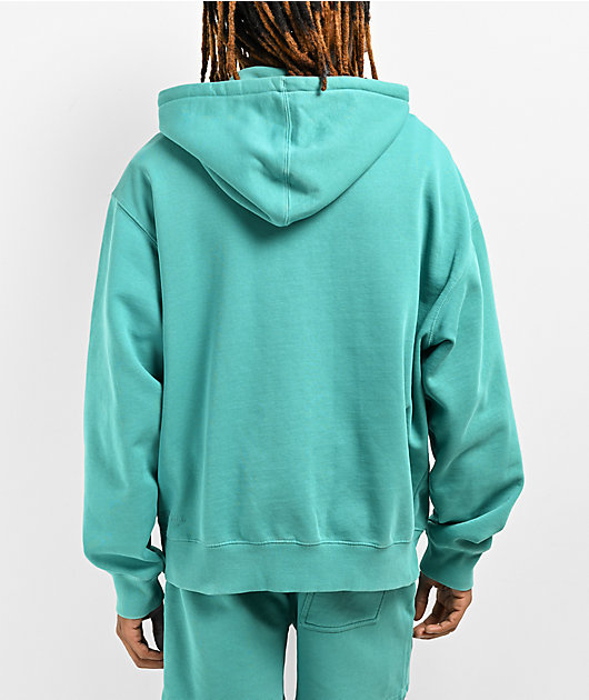 Ninth Hall Fundamentals Bay Blue Boxy Zip Hoodie