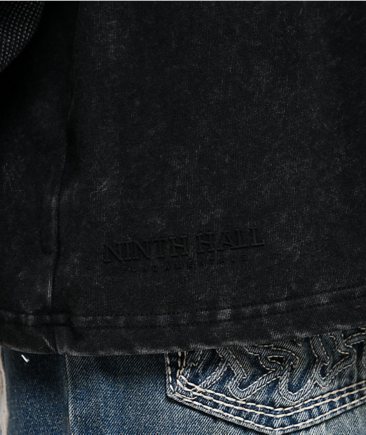 Ninth Hall Fundamentals Black Acid Wash 2fer T-Shirt