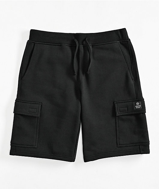 Ninth Hall Fundamentals Black Cargo Skate Sweat Shorts | Zumiez