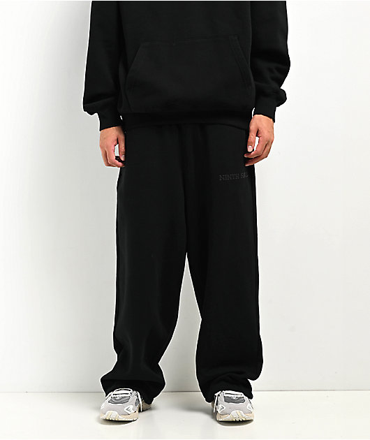 Ninth Hall Fundamentals Black Oversized Sweatpants | Zumiez