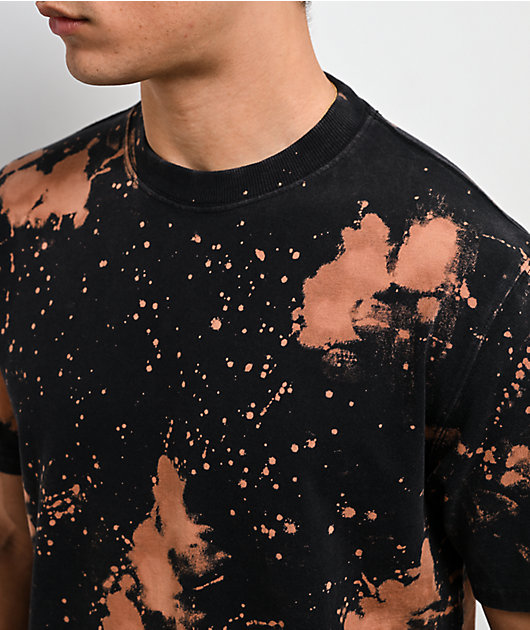 Ninth Hall Fundamentals Bleach Dye Black Wash Boxy T-Shirt