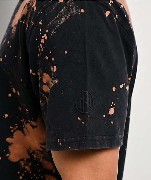 Ninth Hall Fundamentals Bleach Dye Black Wash Boxy T-Shirt